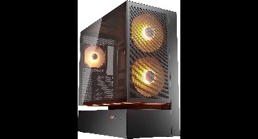 Cougar CFV235 Midi-tower PC-behuizing Zwart 3 voorgeïnstalleerde ventilators, Geïntegreerde verlichting, Zijvenster, Stoffilter