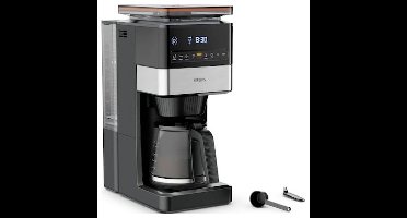 Krups Koffiezetapparaat Zwart, Zilver Capaciteit koppen: 18 Met koffiemolen, Display