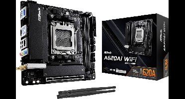 ASRock A620AI Wifi Moederbord Socket AMD AM5 Vormfactor Mini-ITX Moederbord chipset AMD® A620A