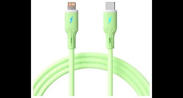 Akyga AK-USB-73 USB-kabel USB-C stekker, Apple Lightning stekker 1 m Groen