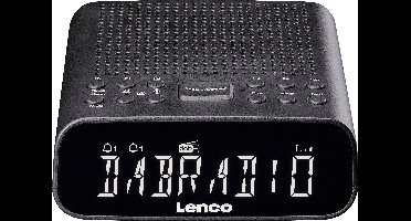 Lenco LENCO - DAB+ Uhrenradio Bluetooth CR-606BK sw Wekkerradio DAB, VHF (FM), DAB+ Bluetooth, AUX, DAB, DAB+, FM Wekfunctie Zwart