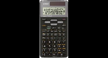 Sharp EL-520 T-GY Schoolrekenmachine Zwart, Violet (l x b x h) 158 x 80 x 14 mm