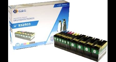 G&G Inktcartridge Compatibel Zwart, Cyaan, Magenta, Geel NP-H 932XLBK*4/933XLCMY*2 1P932-10