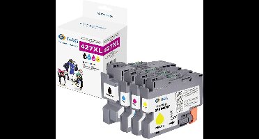 G&G Inkt combipack Compatibel Zwart, Cyaan, Magenta, Geel GP-B427XLBKCMY-4P