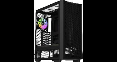 Thermaltake S380 TG ARGB Black Midi-tower PC-behuizing Zwart