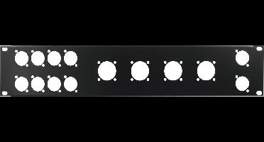 Frontplaat Omnitronic Z-19 8x D-Type/4xNL8/T 2HE 2 HE