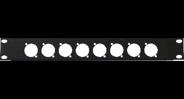 Frontplaat Omnitronic Z-19 8x XLR (D-Typ) 1HE 1 HE
