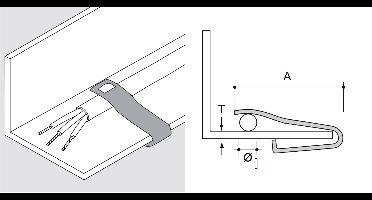 ABB E-Klips LM-38 Trägerklammer Trägerbefestigungsclip für Kabel Balkklem 46 mm Verenstaal 7TCA084030R1492 100 stuk(s)