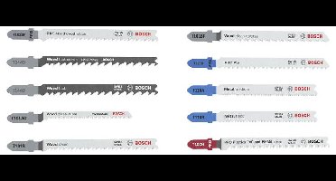 Bosch Accessories 2607012073 Decoupeerzaagblad set Multi Material, 10-delig 1 stuk(s)