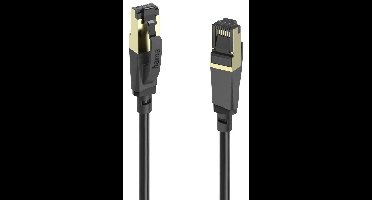 Hama 00202003 RJ45 Netwerkkabel, patchkabel CAT 8 S/FTP 5 m Zwart 1 stuk(s)