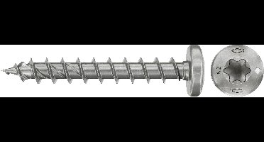 Fischer 574149 Spaanplaatschroef 4 mm 40 mm TX RVS 100 stuk(s)