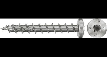 Fischer 574153 Spaanplaatschroef 5 mm 50 mm TX RVS 50 stuk(s)