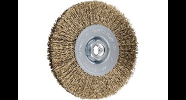 PFERD TOOLS PAARD TOOLS ronde borstel niet gezoomd RBU Ø 125x15 mm M14 messing stalen draad-Ø 0,20 mm haakse slijper POS RBU 12515/M14 LIT STM 0,20 43502303 1