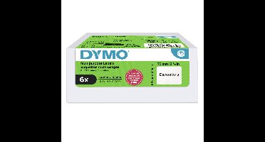 DYMO 2234188 Rol met etiketten 70 x 54 mm Wit 6 rol/rollen Weer verwijderbaar Universele etiketten, CD-etiketten, Diskette-etiketten