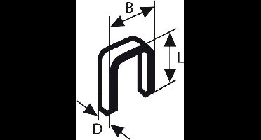 Bosch Accessories 2609255826 Nieten met smalle rug Type 55 1000 stuk(s)