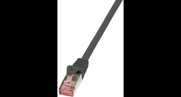 LogiLink CQ2093S RJ45 Netwerkkabel, patchkabel CAT 6 S/FTP 10.00 m Zwart Vlambestendig, Snagless 1 stuk(s)