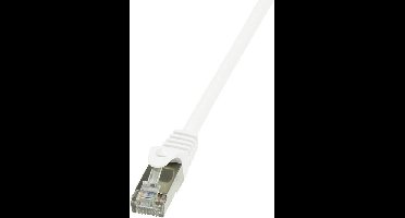 LogiLink CP2091S RJ45 Netwerkkabel, patchkabel CAT 6 F/UTP 10.00 m Wit Snagless 1 stuk(s)