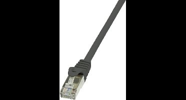 LogiLink CP2063S RJ45 Netwerkkabel, patchkabel CAT 6 F/UTP 3.00 m Zwart Snagless 1 stuk(s)