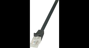 LogiLink CP2013U RJ45 Netwerkkabel, patchkabel CAT 6 U/UTP 0.25 m Zwart Snagless 1 stuk(s)