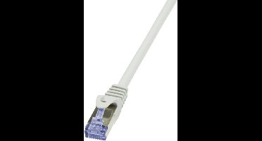 LogiLink CQ3072S RJ45 Netwerkkabel, patchkabel CAT 6A S/FTP 5.00 m Grijs Vlambestendig, Snagless 1 stuk(s)