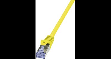 LogiLink CQ3057S RJ45 Netwerkkabel, patchkabel CAT 6A S/FTP 2.00 m Geel Vlambestendig, Snagless 1 stuk(s)