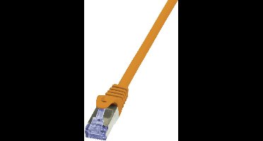 LogiLink CQ3088S RJ45 Netwerkkabel, patchkabel CAT 6A S/FTP 7.50 m Oranje Vlambestendig, Snagless 1 stuk(s)
