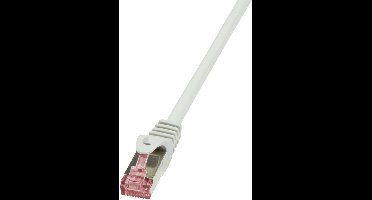 LogiLink CQ2092S RJ45 Netwerkkabel, patchkabel CAT 6 S/FTP 10.00 m Grijs Vlambestendig, Snagless 1 stuk(s)