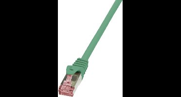 LogiLink CQ2045S RJ45 Netwerkkabel, patchkabel CAT 6 S/FTP 1.50 m Groen Vlambestendig, Snagless 1 stuk(s)