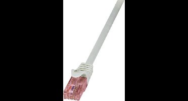 LogiLink CQ2072U RJ45 Netwerkkabel, patchkabel CAT 6 U/UTP 5.00 m Grijs Vlambestendig, Snagless 1 stuk(s)