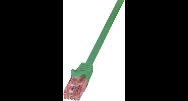 LogiLink CQ2075U RJ45 Netwerkkabel, patchkabel CAT 6 U/UTP 5.00 m Groen Vlambestendig, Snagless 1 stuk(s)