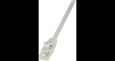 LogiLink CP2012U RJ45 Netwerkkabel, patchkabel CAT 6 U/UTP 0.25 m Grijs Snagless 1 stuk(s)