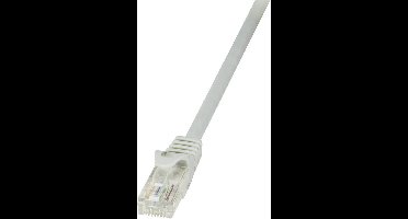 LogiLink CP2022U RJ45 Netwerkkabel, patchkabel CAT 6 U/UTP 0.50 m Grijs Snagless 1 stuk(s)