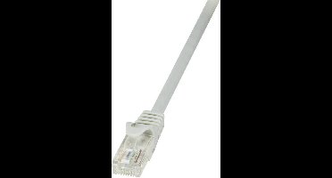 LogiLink CP2032U RJ45 Netwerkkabel, patchkabel CAT 6 U/UTP 1.00 m Grijs Snagless 1 stuk(s)