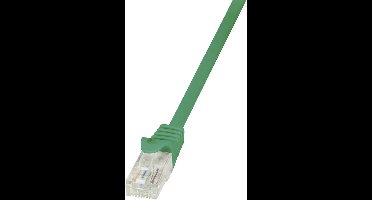 LogiLink CP2015U RJ45 Netwerkkabel, patchkabel CAT 6 U/UTP 0.25 m Groen Snagless 1 stuk(s)