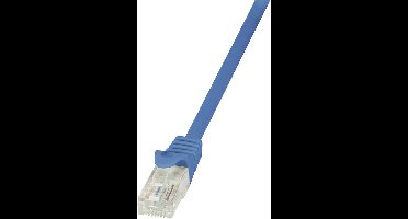 LogiLink CP2016U RJ45 Netwerkkabel, patchkabel CAT 6 U/UTP 0.25 m Blauw Snagless 1 stuk(s)
