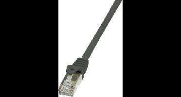 LogiLink CP1073S RJ45 Netwerkkabel, patchkabel CAT 5e F/UTP 5.00 m Zwart Snagless 1 stuk(s)