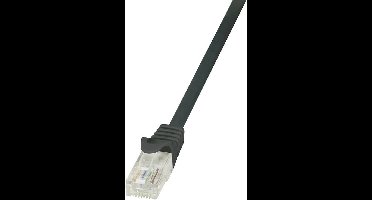 LogiLink CP1053U RJ45 Netwerkkabel, patchkabel CAT 5e U/UTP 2.00 m Zwart Snagless 1 stuk(s)