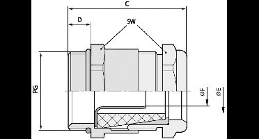 LAPP 52005200 Wartel PG29 Messing Messing 10 stuk(s)