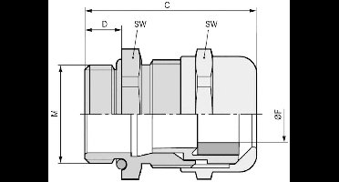 LAPP 53112770 Wartel M63 Messing Messing 5 stuk(s)