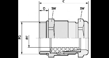LAPP 52024935 Wartel PG9 Messing Messing 50 stuk(s)