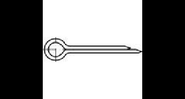 TOOLCRAFT Splitpennen 80 mm RVS A2 250 stuk(s)