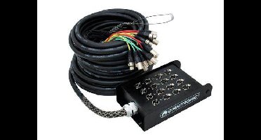 Omnitronic XLR/XLR Multicore kabel 30 m Aantal ingangen:12 x Aantal uitgangen:4 x