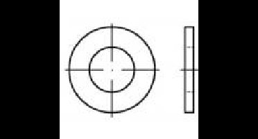 Onderlegring 31 mm 5 mm RVS A4 100 stuk(s) TOOLCRAFT 1060374