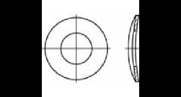 TOOLCRAFT 105887 Veerschijf Binnendiameter: 4.3 mm DIN 137 Verenstaal 100 stuk(s)
