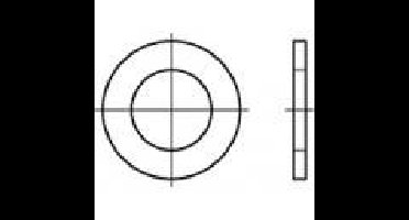 Onderlegring 10.5 mm 18 mm Staal 250 stuk(s) TOOLCRAFT 106686