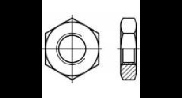 TOOLCRAFT 106919 Zeskantmoeren M6 DIN 439 Staal Galvanisch verzinkt 100 stuk(s)