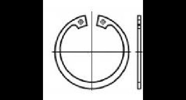 TOOLCRAFT 1060961 Zekeringsringen Binnendiameter: 51.5 mm DIN 472 RVS 10 stuk(s)