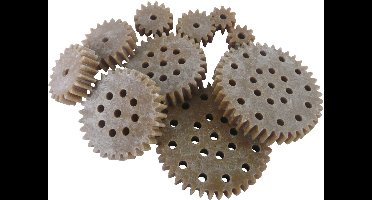 Reely Hout, Kunststof Assortiment tandwielen Soort module: 1.0 Aantal tanden: 10, 15, 20, 30, 40 10 stuk(s)