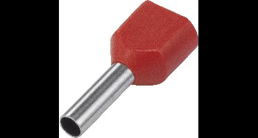 TE Connectivity 966144-4 Dubbele adereindhulzen 1 mm² Deels geïsoleerd Rood 500 stuk(s)