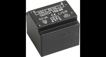 Gerth PT200601 Printtransformator 1 x 230 V 1 x 6 V/AC 0.50 VA 83 mA